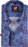 Suitable Overhemd Blauw Paars Dessin 188-4 HBD online bestellen | Suitable