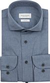 Profuomo Hemd Peached Twill Flanel Blauw kopen | Suitable