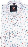 Suitable Twill Overhemd Ballen Wit 244-4 HBD Sport Shirt kopen | Suitable