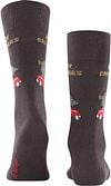 Burlington Socks Merry X-Mas Brown Product / Achterkant