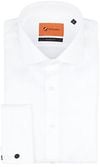 Suitable Overhemd White Twill Dubbelmanchet DM-01 Easycare SF Twill