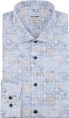 Olymp Level 5 Shirt Stretch Extra Long Sleeves Print Light Blue  201859-22 order online | Suitable