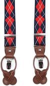 Suitable Luxe Suspenders Checks Red SUS-Y-LUX-3,5 cm check red order online | Suitable