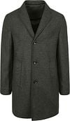 Suitable K150 Coat Wol Blend Ruit Donkergroen Product