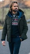 NZA Half Zip Sweater Jace Navy Model / Voorkant