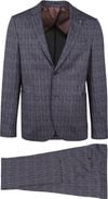 Suitable Kostuum Jersey Grijs Blauw Ruit FST-22-01 Navy/grey/cognac online bestellen | Suitable
