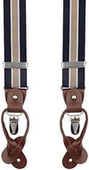 Suitable Luxe Suspenders Navy Stripe Beige SUS-Y-LUX-3,5 cm striped beige order online | Suitable