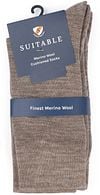 Suitable Merino Sokken Taupe 2-Pack Verpakking