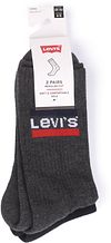 Levi's 2-Pack Sportswear Sokken Zwart Antraciet Verpakking