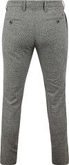 Alberto Rob Hose Pied de Poule Grau Product / Achterkant