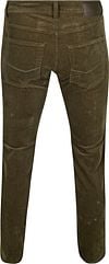 Pierre Cardin Pantalon Lyon Future Flex Corduroy Vert Olive Product / Achterkant
