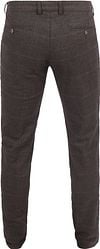 Suitable Chino Pico Pleat A Carreaux Marron Product / Achterkant