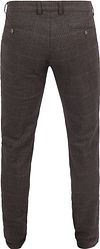 Suitable Chino Pico Pleat Checkered Brown Product / Achterkant