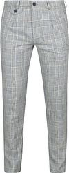 Suitable Chino Linen Blend Checks Blue 1-81-459 614 Blue order online | Suitable