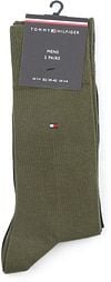 Tommy Hilfiger Chaussettes Classique Lot de 2 paires Vert Noir