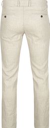 Suitable Chino Linen Blend Checks Beige Product / Achterkant