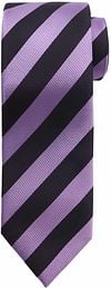 Silk Tie Lila + Black Striped FD19 9100619A