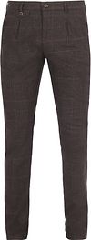 Suitable Chino Pico Pleat A Carreaux Marron PA-PDP-FL-24W-01/1-04-005-550 commander en ligne | Suitable