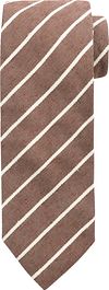 Suitable Cravate De Lin Marron Rayé commander en ligne | TI23-24 | Suitable Luxembourg