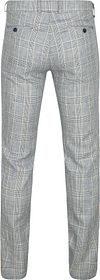 Suitable Chino Linen Blend Checks Blue Product / Achterkant