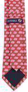 Suitable Krawatte Seide Paisley Rot Product / Achterkant