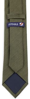 Suitable Linen Silk Tie Green Product / Achterkant
