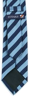 Suitable Tie Silk Stripe Indigo Product / Achterkant
