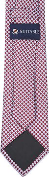Suitable Krawatte Seide Kariert Rot Product / Achterkant