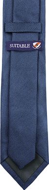 Suitable Silk Tie Denim Blue Product / Achterkant