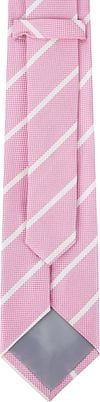 Suitable Stropdas Strepen Roze Product / Achterkant