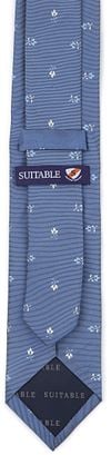 Suitable Stropdas Zijde Bloem Blauw Product / Achterkant