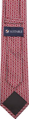 Suitable Tie Silk Print Red Product / Achterkant
