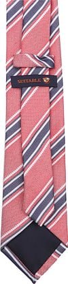 Suitable Silk Tie Stripes F91-10 Product / Achterkant