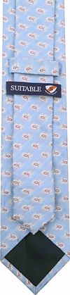 Suitable Krawatte Seide Paisley Hellblue Product / Achterkant