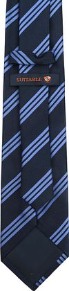 Suitable Tie Silk Stripes Anthracite Product / Achterkant