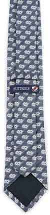 Suitable Cravate Soie Marine Paisley Product / Achterkant