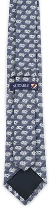 Suitable Tie Silk Paisley Navy Product / Achterkant