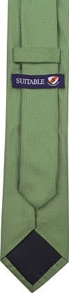Stropdas Zijde Groen K81-10 Product / Achterkant