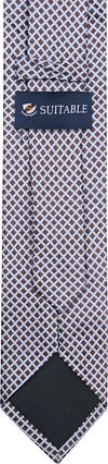 Suitable Tie Silk Checks Brown Product / Achterkant