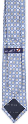 Suitable Krawatte Seide Blumen Blau Product / Achterkant