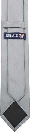 Stropdas Zijde Grijs K81-11 Product / Achterkant