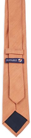 Suitable Linen Silk Tie Orange Product / Achterkant
