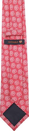 Silk Tie Flower Red Product / Achterkant