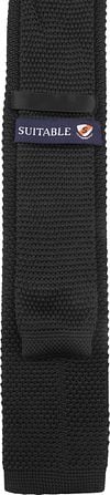 Suitable Knitted Tie Black TK-08 Product / Achterkant