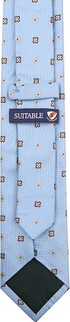 Suitable Krawatte Seide Blumen Blau Product / Achterkant