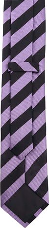 Krawatte Seide Schwarz Streifen FD19 Product / Achterkant