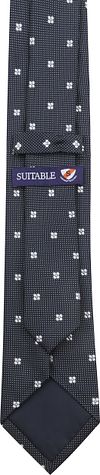 Suitable Tie Silk Flowers Navy Product / Achterkant