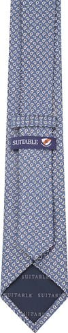 Suitable Tie Silk Paisley Navy Product / Achterkant