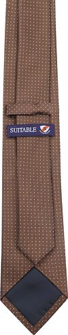 Suitable Tie Silk Dots Dark Brown Product / Achterkant