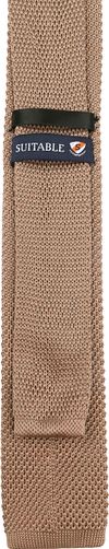 Suitable Knitted Tie Taupe TK-07 Product / Achterkant
